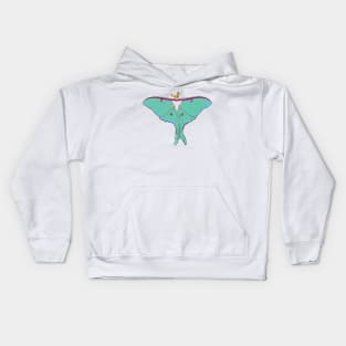 Luna Moth Painting Kids Hoodie